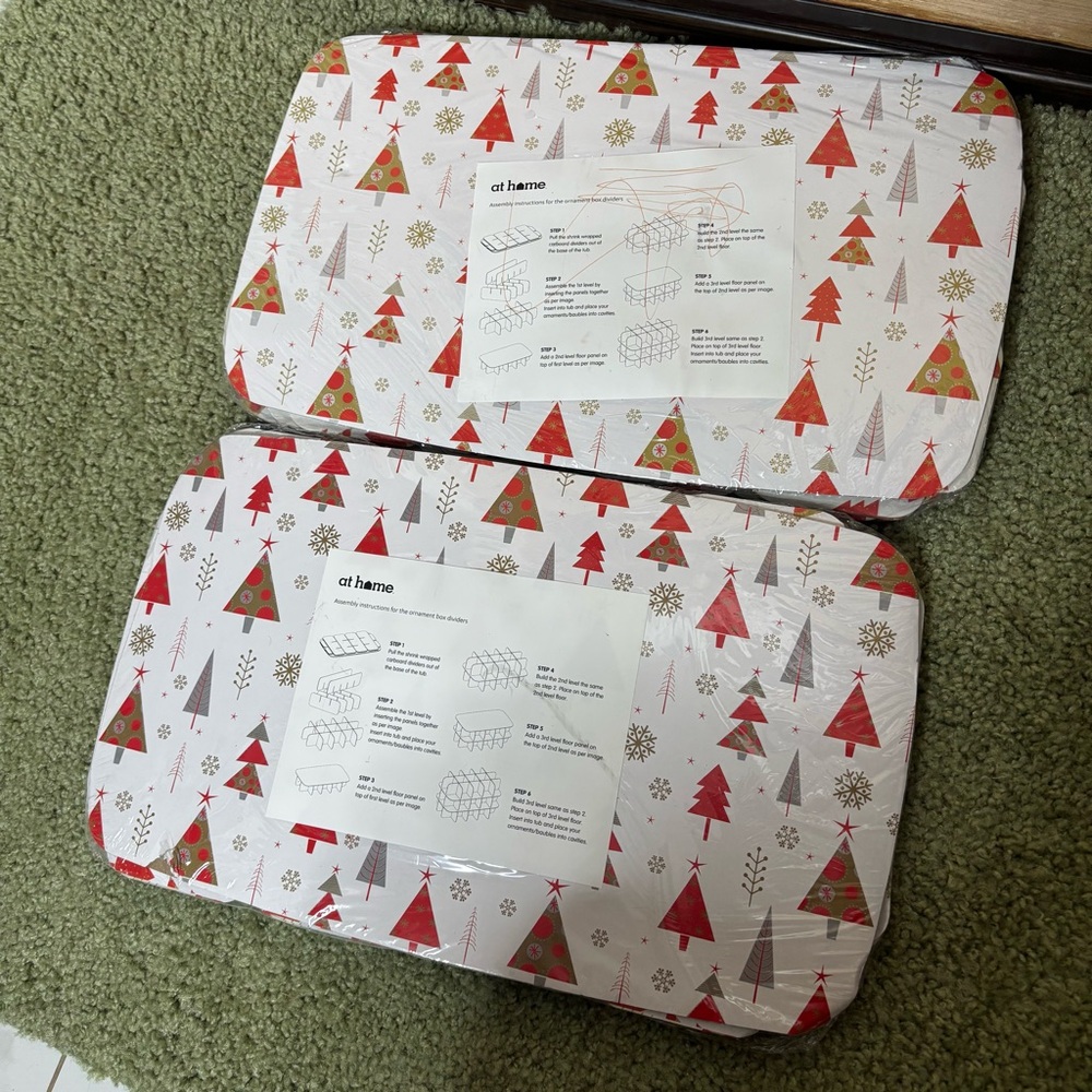 At Home Ornament Box‎ Dividers new 2 pieces